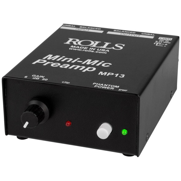 Main product image for Rolls MP13 Mini-Mic Preamp with Phantom Power 245-032